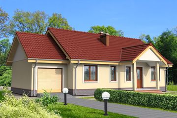  Projekt domu Toledo IV LMB27c (WRB1197) - projekt domu parterowego - Zdjęcie 1