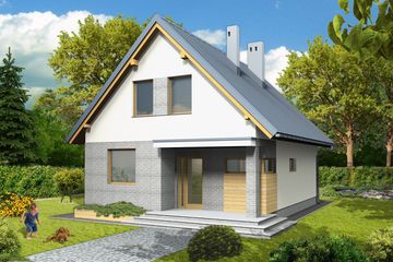  Projekt domu Pola bez garażu [B] (WRF1410) - projekt domu parterowego z poddaszem - Zdjęcie 1