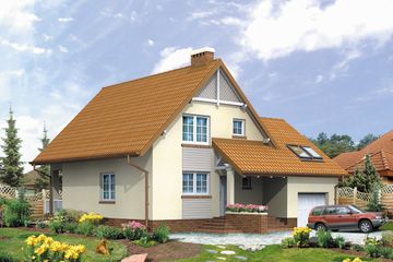  Projekt domu Sopran 2 (BSA1044) - projekt domu parterowego z poddaszem - Zdjęcie 1