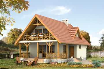  Projekt domu Takt 2 (BSA1046) - projekt domu parterowego z poddaszem - Zdjęcie 1