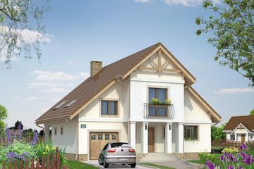  Projekt domu Tempo (BSA1047) - projekt domu parterowego z poddaszem - Zdjęcie 1