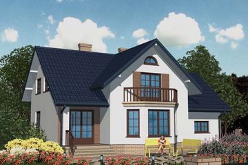  Projekt domu APS 035 (LUA1174) - projekt domu parterowego z poddaszem - Zdjęcie 1