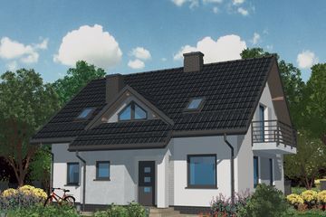  Projekt domu APS 132 NEW (LUA1176) - projekt domu parterowego z poddaszem - Zdjęcie 1