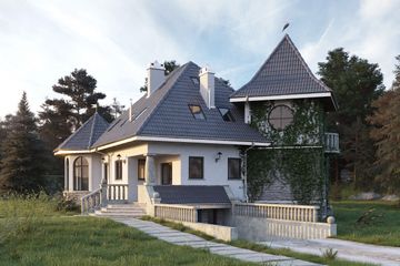  Projekt domu Sielawa (620) (KRD1895) - projekt domu parterowego z poddaszem - Zdjęcie 1