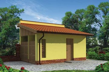  Projekt budynku gospodarczego G182 budynek gospodarczy (SLN1420) - projekt budynku parterowego - Zdjęcie 1