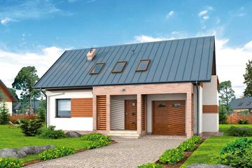  Projekt domu Davos (SLN1577) - projekt domu parterowego z poddaszem - Zdjęcie 1