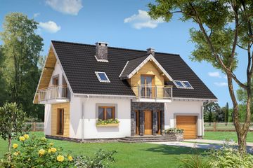  Projekt domu Zoltan (1248) (KRD2294) - projekt domu parterowego z poddaszem - Zdjęcie 1