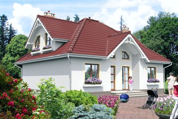  Projekt domu Dover LMP155 (WRB1187) - projekt domu parterowego z poddaszem - Zdjęcie 1