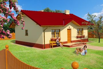  Projekt domu Leśna Równina 60 (KRN1002) - projekt domu parterowego - Zdjęcie 1