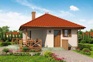  Projekt domu letniskowego Vigo dom letniskowy (SLN1459) - projekt domu letniskowego parterowego - Zdjęcie 1