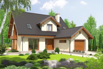  Projekt domu Kalina G1 (nowa) (WRC1917) - projekt domu parterowego z poddaszem - Zdjęcie 1