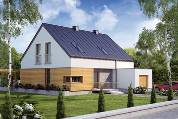 Projekt domu Amoniusz (WRW1123) - projekt domu parterowego z poddaszem - Zdjęcie 1