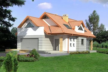  Projekt domu Elf 2G (BSB1026) - projekt domu parterowego z poddaszem - Zdjęcie 1