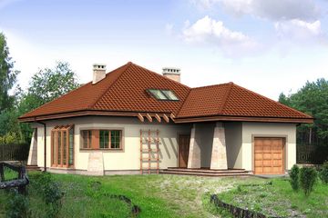  Projekt domu Gucio II (BSB1029) - projekt domu parterowego z poddaszem - Zdjęcie 1