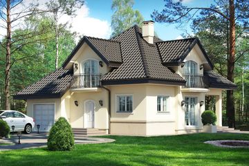  Projekt domu Opałek (BSB1031) - projekt domu parterowego z poddaszem - Zdjęcie 1