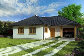  Projekt domu Domek Sosnowy+G (008 MR) (SLF1019) - projekt domu parterowego - Zdjęcie 1