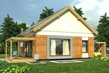  Projekt domu AJR_25_A1 (WOJ1007) - projekt domu parterowego z poddaszem - Zdjęcie 2