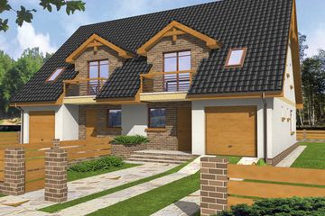  Projekt domu Malwina bl (WRY1028) - projekt domu parterowego z poddaszem - Zdjęcie 1