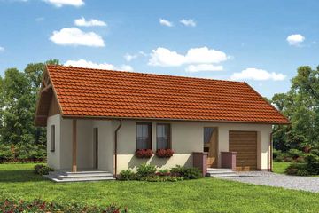  Projekt domu letniskowego Bergamo dom letniskowy (SLN1442) - projekt domu letniskowego parterowego - Zdjęcie 1