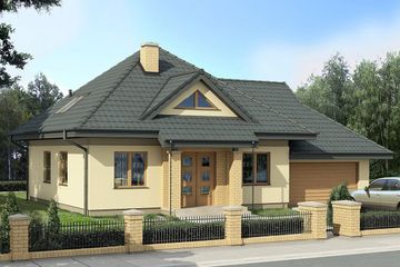  Projekt domu Sindbad 2G (BSB1022) - projekt domu parterowego z poddaszem - Zdjęcie 1