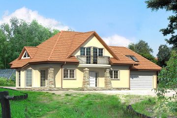  Projekt domu Koszałek 2G (BSB1024) - projekt domu parterowego z poddaszem - Zdjęcie 1