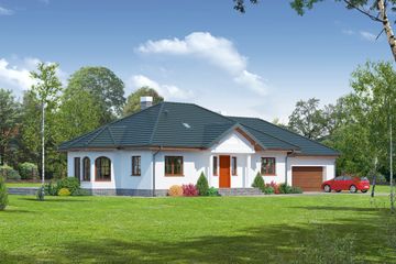  Projekt domu Zadębie 7 (KRP1354) - projekt domu parterowego - Zdjęcie 1