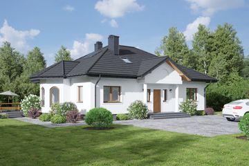  Projekt domu Zadębie (KRP1239) - projekt domu parterowego - Zdjęcie 1