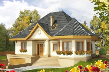  Projekt domu Tulipan G2 (WRC1819) - projekt domu parterowego z poddaszem - Zdjęcie 1