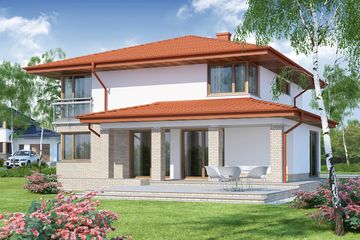  Projekt domu Sima 2 (WRW1155) - projekt domu z pełnym piętrem - Zdjęcie 1