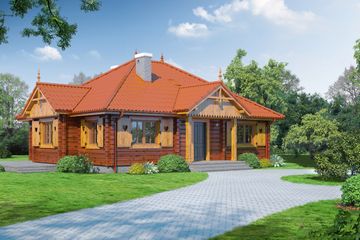  Projekt domu Dębina dwr (KRP1390) - projekt domu parterowego - Zdjęcie 1