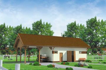  Projekt budynku gospodarczego BGS3 budynek gospodarczy (SLN1755) - projekt budynku parterowego - Zdjęcie 1