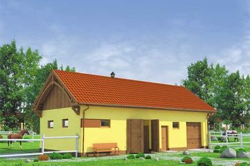  Projekt budynku gospodarczego BGS4 Budynek gospodarczy (SLN1756) - projekt budynku parterowego - Zdjęcie 1