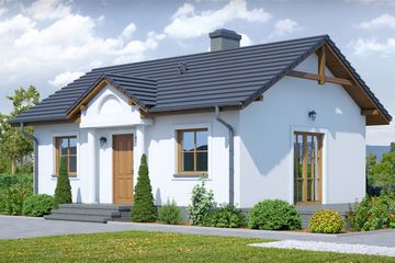  Projekt domu Miłków (KRP1249) - projekt domu parterowego - Zdjęcie 1