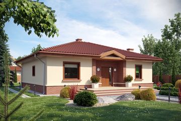  Projekt domu Wróbel bez garażu [B] (WRF1342) - projekt domu parterowego - Zdjęcie 1