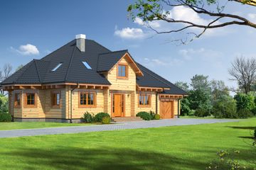  Projekt domu Zagórze 5 (KRP1401) - projekt domu parterowego z poddaszem - Zdjęcie 1