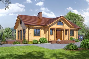  Projekt domu Chmielów dw (KRP1260) - projekt domu parterowego - Zdjęcie 1