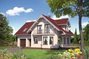  Projekt domu Jelonek Astro (1148) (KRD2101) - projekt domu parterowego z poddaszem - Zdjęcie 1