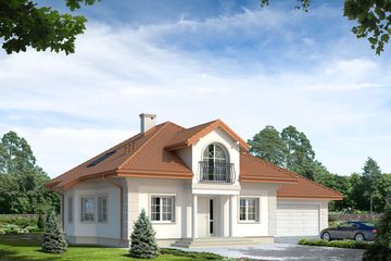  Projekt domu Klon (BSA1593) - projekt domu parterowego z poddaszem - Zdjęcie 1