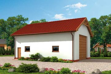  Projekt garażu G227 (SLN1328) - projekt garażu parterowego - Zdjęcie 1