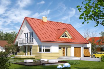  Projekt domu Meteor 3 NF40 (BSA1941) - projekt domu parterowego z poddaszem - Zdjęcie 1