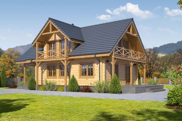  Projekt domu Oleśnica dw (KRP1269) - projekt domu parterowego z poddaszem - Zdjęcie 1