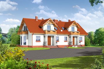  Projekt domu Gilowo (KRP1273) - projekt domu parterowego z poddaszem - Zdjęcie 1