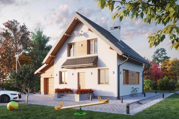  Projekt domu Smyk Twist (1143) (KRD2119) - projekt domu parterowego z poddaszem - Zdjęcie 1