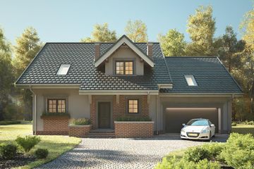  Projekt domu Zoja Luxor G2 (1152) (KRD2123) - projekt domu parterowego z poddaszem - Zdjęcie 1