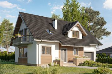  Projekt domu Zoja Polo (1134) (KRD2124) - projekt domu parterowego z poddaszem - Zdjęcie 1