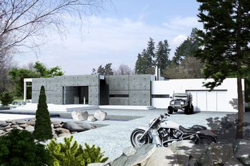  Projekt domu Alfa z garażem 2-st. [A] (WRF1384) - projekt domu parterowego - Zdjęcie 1