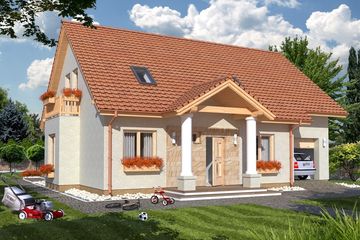  Projekt domu Arkan Dworek A (WRD2011) - projekt domu parterowego z poddaszem - Zdjęcie 1