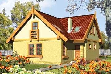  Projekt domu Kaja (WRC2404) - projekt domu parterowego z poddaszem - Zdjęcie 1