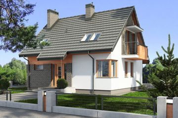  Projekt domu Miki (BSB1074) - projekt domu parterowego z poddaszem - Zdjęcie 1