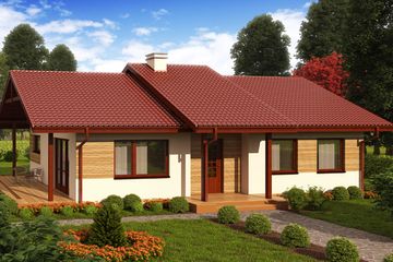  Projekt domu w Luizjanie 1 (KRN1037) - projekt domu parterowego - Zdjęcie 1